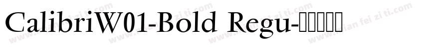 CalibriW01-Bold Regu字体转换